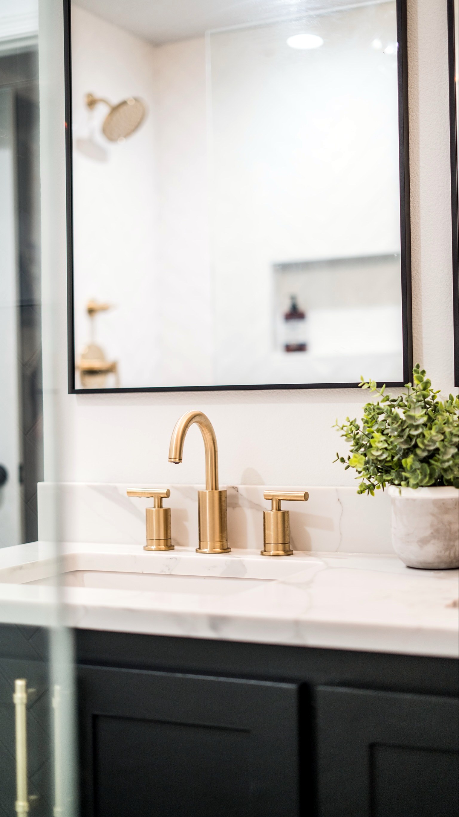 Summer Glen renovation — finished bathroom vanity detail