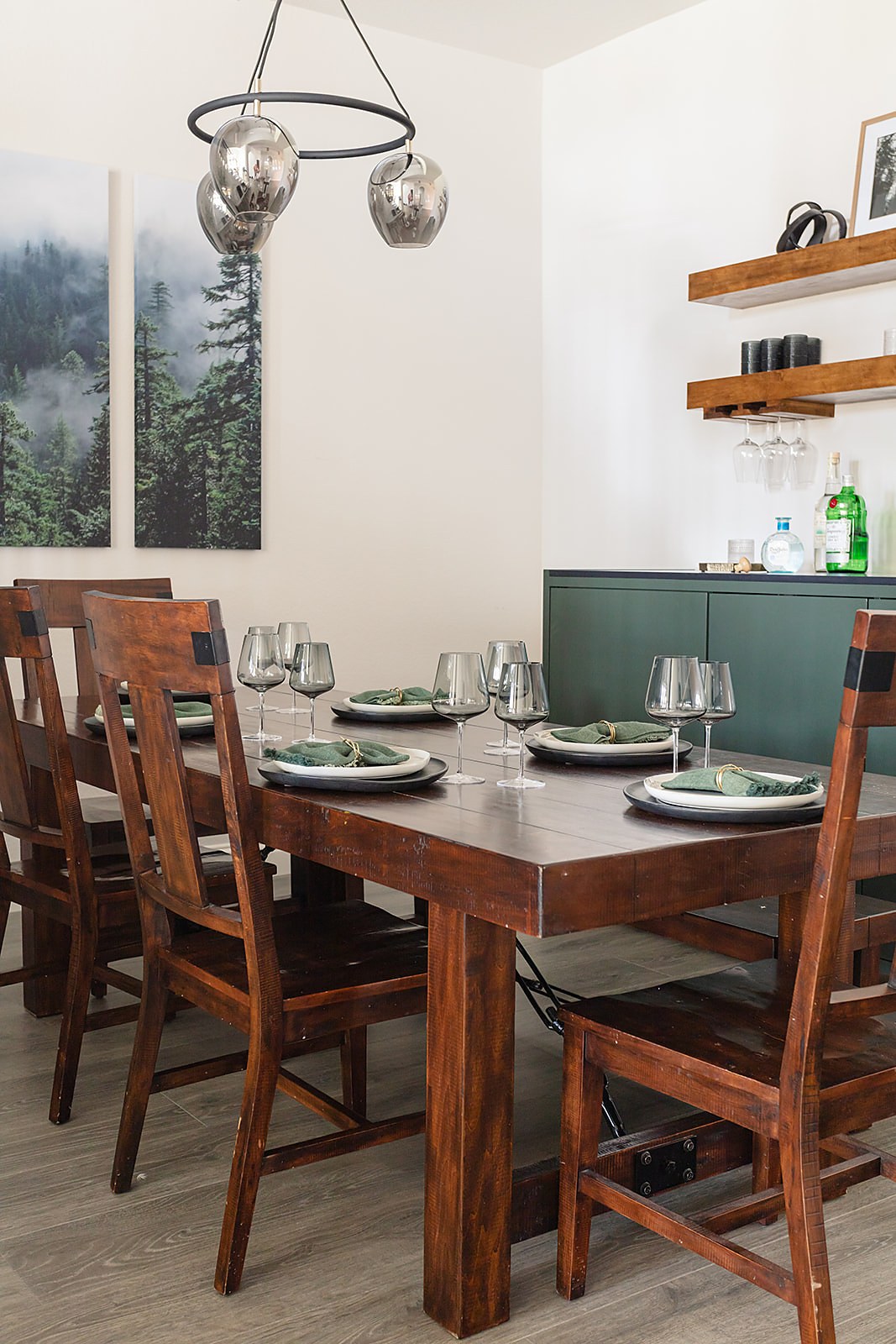 Strait Lane — kitchen peninsula and dining area