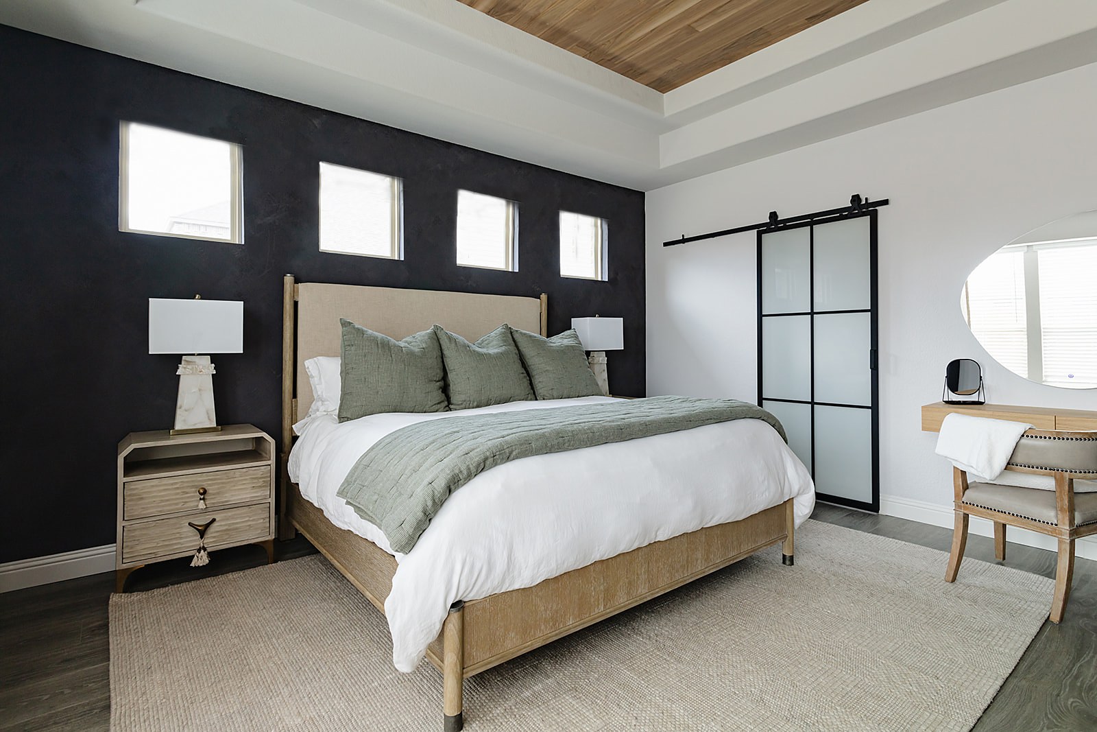 Strait Lane primary bedroom — dressing and wardrobe area